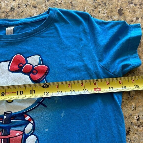 Boba Hello Kitty Official Sanrio blue Tee USA Shirt women's size medium - Picture 6 of 9